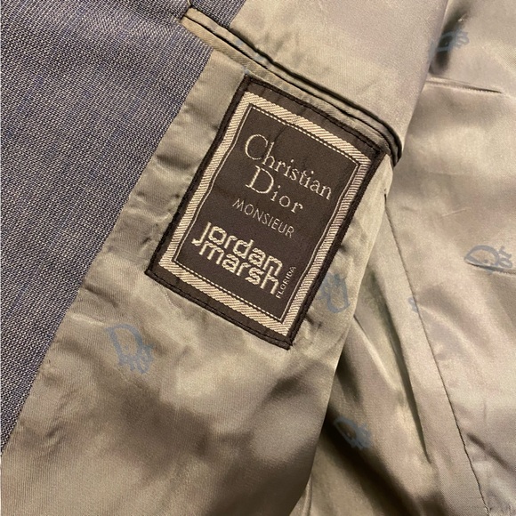 Vintage Christian Dior Monsieur Blazer Suit Jacket Men's Light Navy Blue - Picture 5 of 12